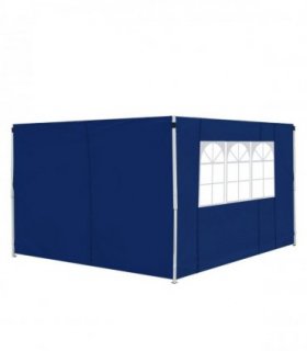 3m Gazebo Exchangeable Side Panel Panels W/ Window-Blue