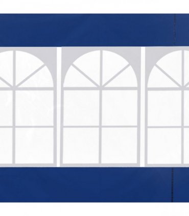 3m Gazebo Exchangeable Side Panel Panels W/ Window-Blue