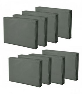 Cushion Cover Replacement Patio Rattan Furniture Seat Cover Grey — Colour: Deep Grey