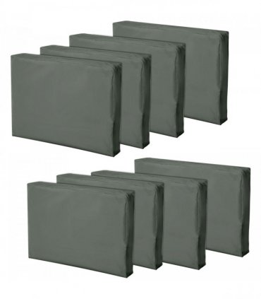 Cushion Cover Replacement Patio Rattan Furniture Seat Cover Grey — Colour: Deep Grey