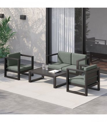 Cushion Cover Replacement Patio Rattan Furniture Seat Cover Grey — Colour: Deep Grey