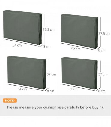 Cushion Cover Replacement Patio Rattan Furniture Seat Cover Grey — Colour: Deep Grey
