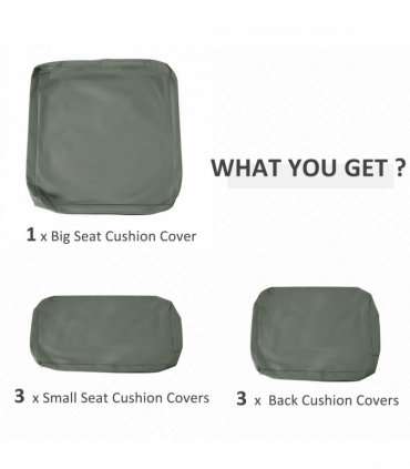 Rattan Garden Wicker Patio Furniture Cushion Cover Sofa Cover Replacement — Colour: Deep Grey