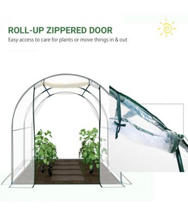 Walk in Transparent Greenhouse, Steel Frame, S size — Size: 2.5m x 2m x 2m