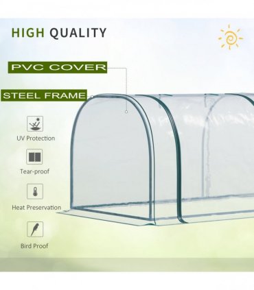 Mini Portable Gardening Flower Plants Greenhouse Warm House — Colour: Dark Green, Size: 350cm x 100cm x 80cm