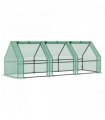 Mini Greenhouse Garden Planter Zipper Doors Portable 270 x 90 x 90cm — Size: 270cm x 90cm x 90cm