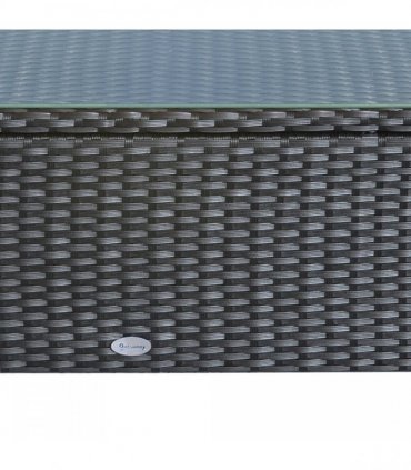 Rattan Coffee Table-Black