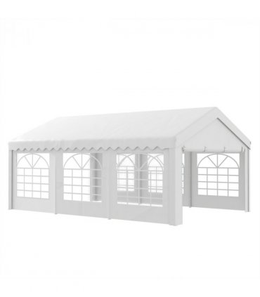 Gazebo, Steel Frame, Water Resistant, size 6x4 m-Whtie — Size: 6m x 4m x 2.8m