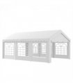 Gazebo, Steel Frame, Water Resistant, size 6x4 m-Whtie — Size: 6m x 4m x 2.8m