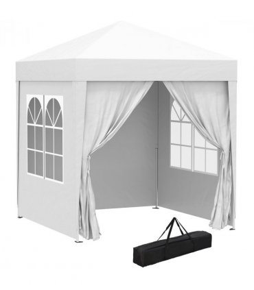 2mx2m Pop Up Gazebo Party Tent Canopy Marquee with Storage Bag White