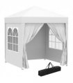 2mx2m Pop Up Gazebo Party Tent Canopy Marquee with Storage Bag White