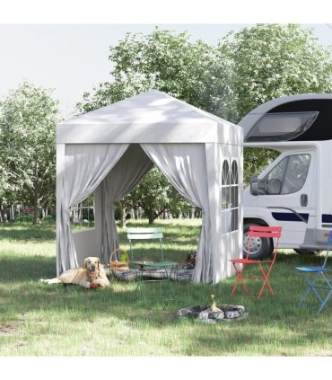 2mx2m Pop Up Gazebo Party Tent Canopy Marquee with Storage Bag White