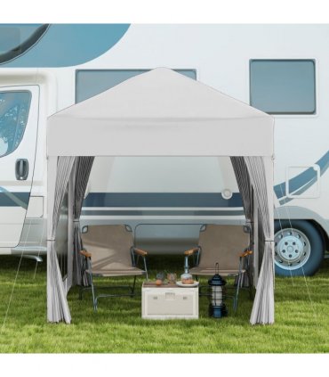 2mx2m Pop Up Gazebo Party Tent Canopy Marquee with Storage Bag White