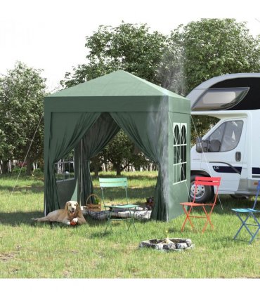Pop Up Gazebo Canopy, size (2 x 2m)-Green