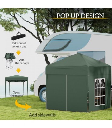 Pop Up Gazebo Canopy, size (2 x 2m)-Green