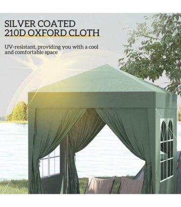 Pop Up Gazebo Canopy, size (2 x 2m)-Green