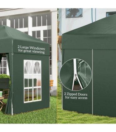 Pop Up Gazebo Canopy, size (2 x 2m)-Green