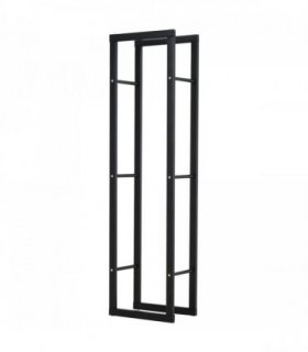 HOMCOM 150cm Metal Firewood Log Holder Rack Elevated Design, Base Side Rails — Size: 40cm x 25cm x 150cm
