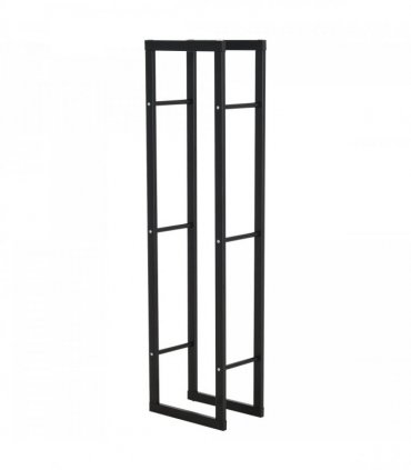 HOMCOM 150cm Metal Firewood Log Holder Rack Elevated Design, Base Side Rails — Size: 40cm x 25cm x 150cm