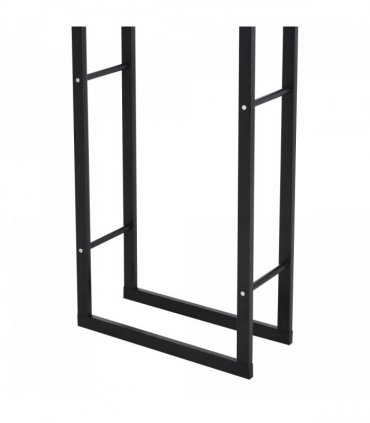 HOMCOM 150cm Metal Firewood Log Holder Rack Elevated Design, Base Side Rails — Size: 40cm x 25cm x 150cm