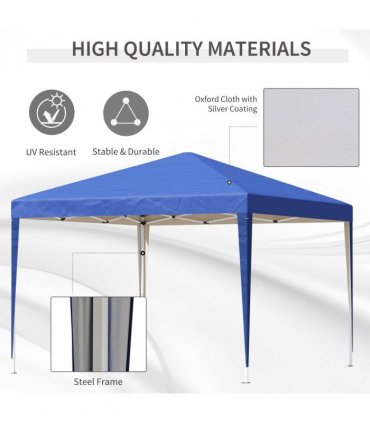 3 x 3m Garden Pop Up Gazebo Marquee Party Tent Wedding Canopy Blue