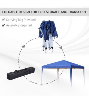 3 x 3m Garden Pop Up Gazebo Marquee Party Tent Wedding Canopy Blue