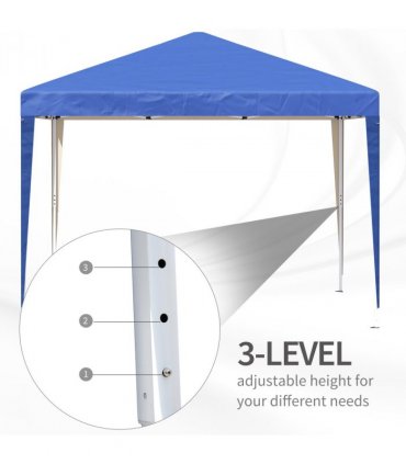 3 x 3m Garden Pop Up Gazebo Marquee Party Tent Wedding Canopy Blue