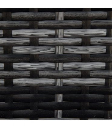 Rattan Footstool Ottoman w/Padded Cushion Outdoor 50x50x35 cm Grey
