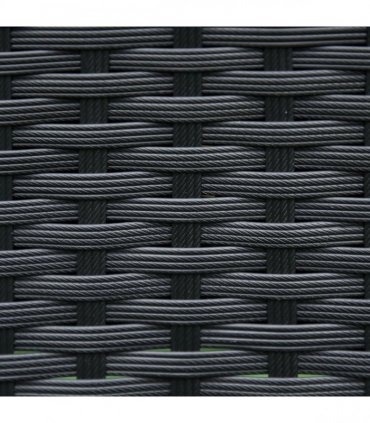 Rattan Bistro Set, 3 Pcs-Black