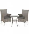 3pc Rattan Coffee Set-Grey
