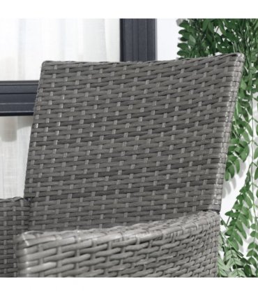 3pc Rattan Coffee Set-Grey