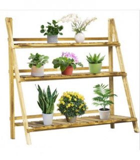 Flower Stand, 100Lx37Wx93H cm, Wood — Size: 100L x 37W x 93H cm