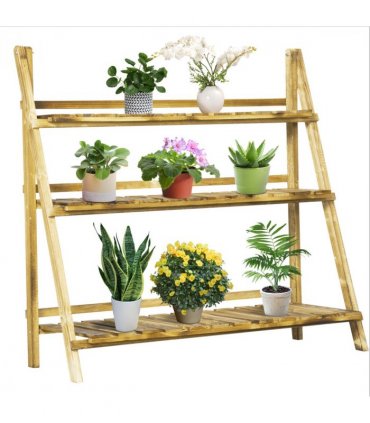 Flower Stand, 100Lx37Wx93H cm, Wood — Size: 100L x 37W x 93H cm