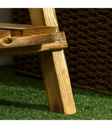 Flower Pot 3-Tier 60L x 37W x 93H cm-Fir Wood — Size: 60L x 37W x 93H (cm)