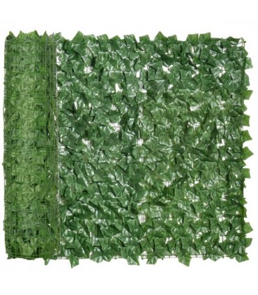 Artificial Leaf Screen Panel, 3x1 m-Dark Green — Size: 300cm x 100cm