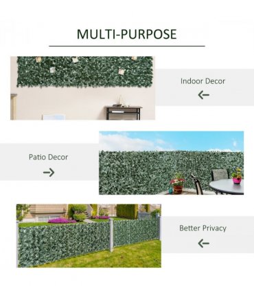 Artificial Leaf Screen Panel, 2.4x1 m-Dark Green — Size: 240cm x 100cm