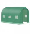 3 x 2 M Walk in Polytunnel Greenhouse Galvanised Steel w/ Zipped Door — Size: 2.95m x 1.95m x 1.96m