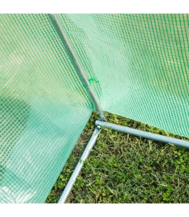 3 x 2 M Walk in Polytunnel Greenhouse Galvanised Steel w/ Zipped Door — Size: 2.95m x 1.95m x 1.96m