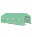 6 x 3M Walk in Polytunnel Greenhouse Large Outdoor Grow House w/ Door — Size: 6m x 3m x 2m