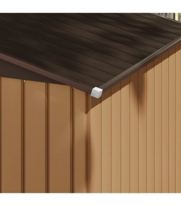Garden Shed Storage Unit w/Locking Door Floor Foundation Vent Yellow