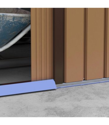 Garden Shed Storage Unit w/Locking Door Floor Foundation Vent Yellow