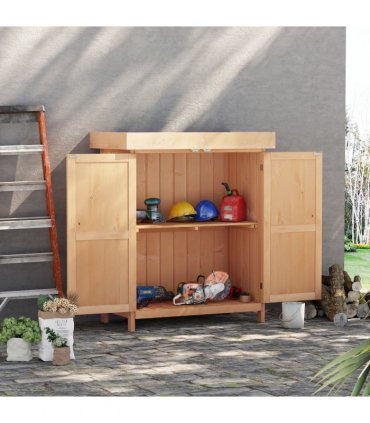 Outdoor Garden Storage Shed, Cedarwood-Burlywood Colour