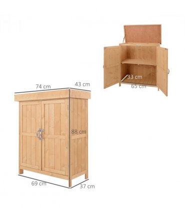Outdoor Garden Storage Shed, Cedarwood-Burlywood Colour
