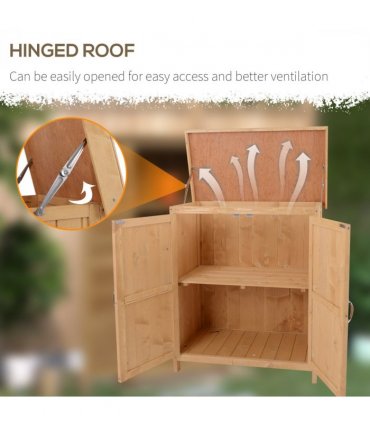 Outdoor Garden Storage Shed, Cedarwood-Burlywood Colour