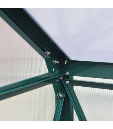 6x6ft Walk-In Polycarbonate Greenhouse Plant Grow Galvanized Aluminium — Size: 190cm x 192cm x 201cm