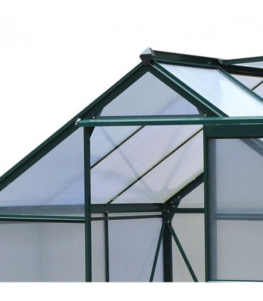6x6ft Walk-In Polycarbonate Greenhouse Plant Grow Galvanized Aluminium — Size: 190cm x 192cm x 201cm