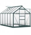 Outsunny 6x10ft Walk-In Polycarbonate Greenhouse Plant Grow Galvanized Aluminium — Size: 312cm x 190cm x 201cm