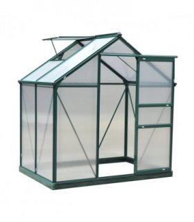 1.9x1.3x2 m Walk-In Mini Greenhouse-Dark Green Frame — Size: 190cm x 132cm x 201cm