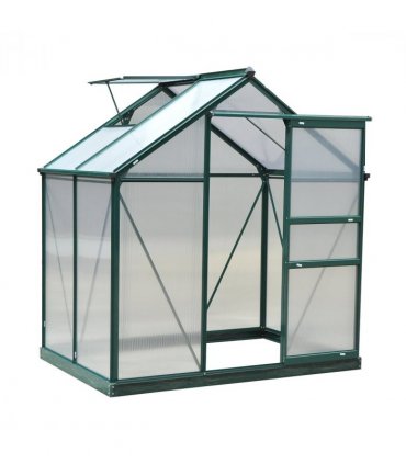 1.9x1.3x2 m Walk-In Mini Greenhouse-Dark Green Frame — Size: 190cm x 132cm x 201cm