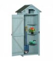 Wooden Garden Storage Shed Tool Storage Box, 77 x 54 x 179 cm, Blue